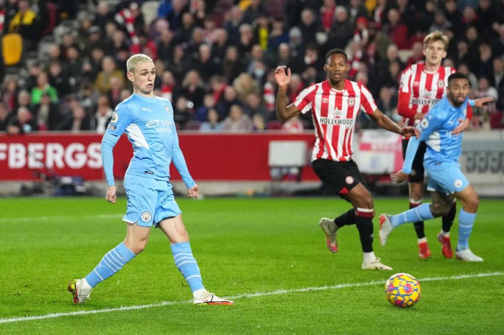 福登世界波破门曼城客场险胜布伦特福德保领跑